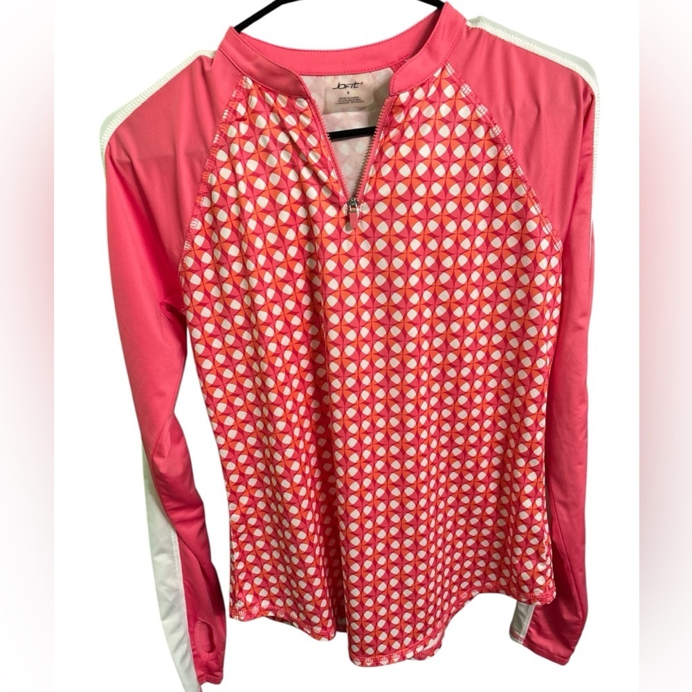 Jofit Pink and White Patterned Button Down Shirt